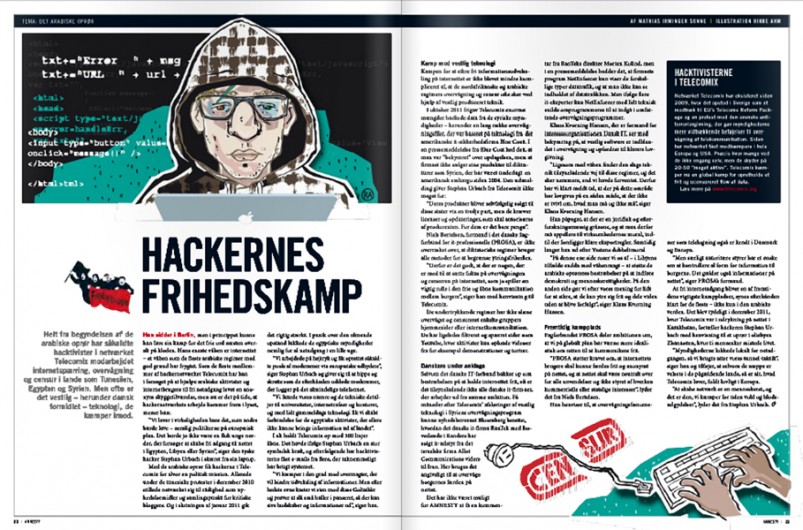 Rikke Ahm for Amnesty Bladet, Opslag om hacktivisme